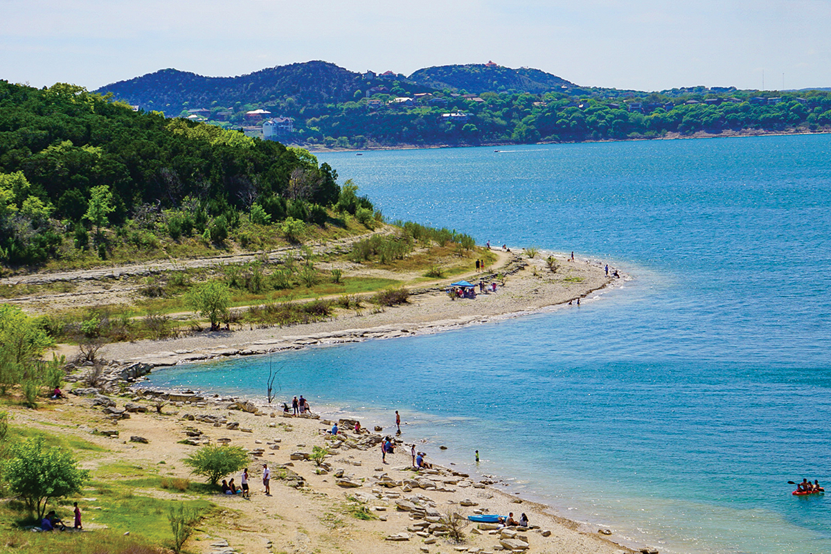 The Shore Of Canyon Lake, Texas Just Outside Of New Braunfels In The Shore Of Canyon Lake, Texas Just Outside Of New Braunfels In
