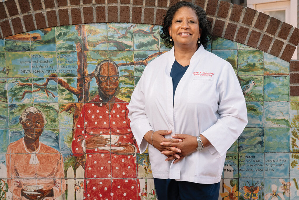 African-American woman. dentist