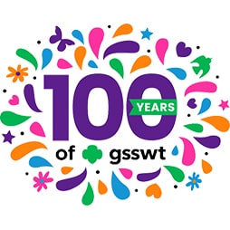 Girl Scouts Bday logo