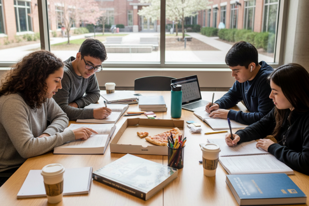 Students stuyding for SAT test